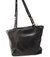 Milena Black Leather Shopper Bag