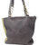 Milena Grey/Gold Leather Shopper Bag - Grey/Gold