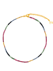 Multicolored Sapphire Olivenza Necklace - Multi Color