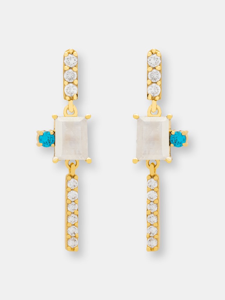 Pendientes René Blancos - White/Blue