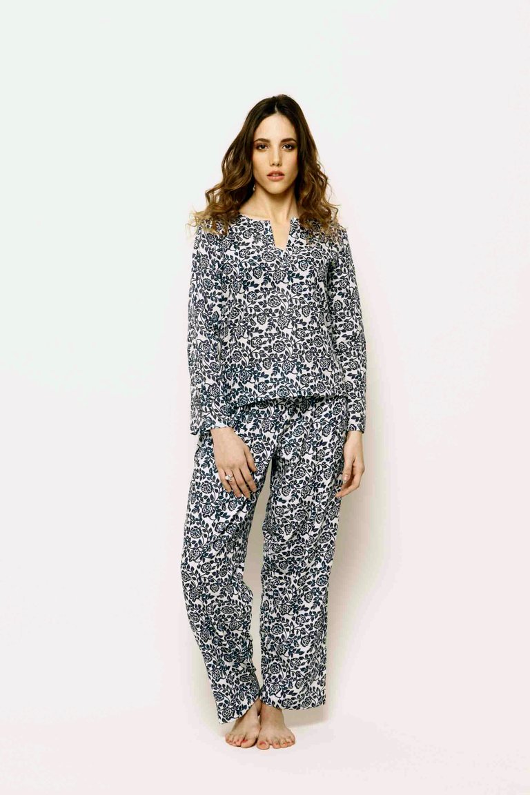 Fleur Pajama Pants - Indigo