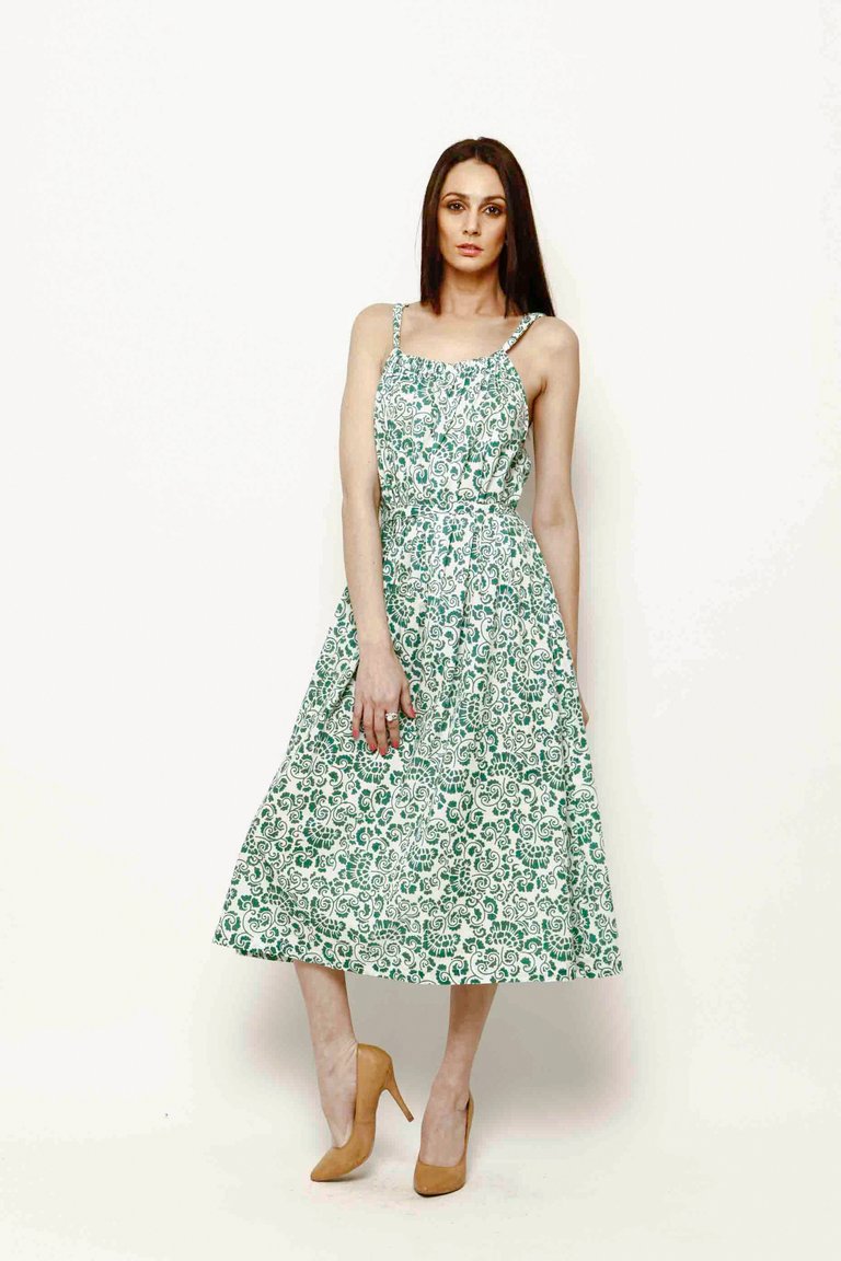 Roslyn Trapeze Dress - Green