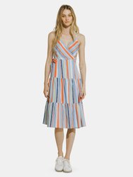 Multi Stripe Tiered Dress - Multi