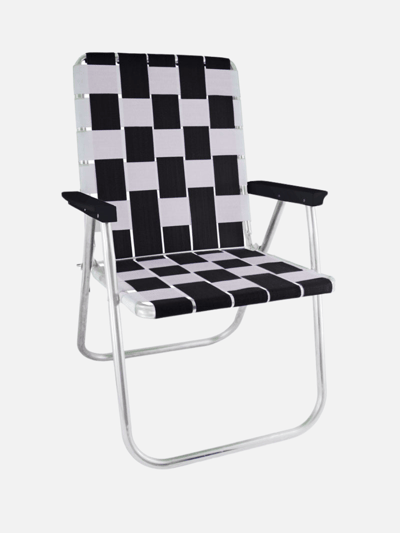 Lawn Chair USA Black & White Classic Chair with Black Arms product