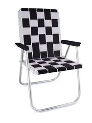 Black & White Classic Chair with Black Arms