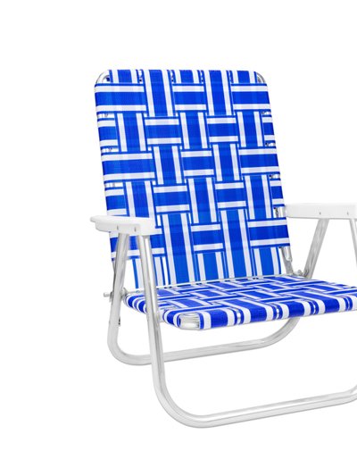 Lawn Chair USA Blue and White Stripe Beach Chair product
