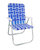 Blue And White Stripe Classic Lawn Chair