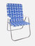 Blue and White Stripe Magnum Chair - Blue And White