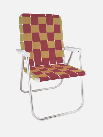 Lawn Chair USA Burgundy & Gold Classic Chair product