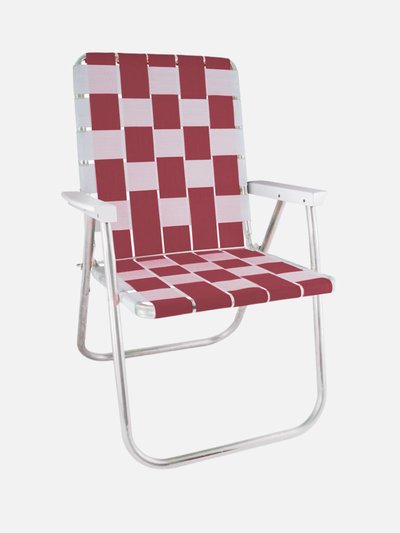 Lawn Chair USA Burgundy & White Classic Chair product