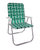 Green And White Stripe Classic Lawn Chair