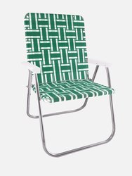 Green and White Stripe Magnum Chair - Green/White