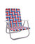 Old Glory High Back Beach Chair With White Arms