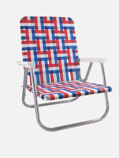Lawn Chair USA Old Glory High Back Beach Chair With White Arms product