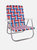 Old Glory High Back Beach Chair With White Arms - Red/White/Blue