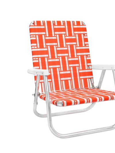 Lawn Chair USA Orange And White Stripe Beach Chair product