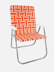 Orange and White Stripe Magnum Chair - Orange/White