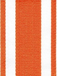 Orange And White Stripe Webbing - Orange/White