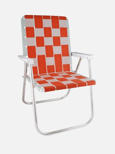 Lawn Chair USA Orange & White Classic Chair product