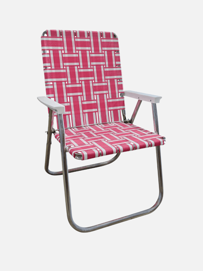 Lawn Chair USA Pink And White Stripe Classic Chair product
