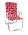 Red And White Stripe Classic Lawn Chair
