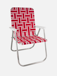 Red And White Stripe Classic Lawn Chair - Red/White