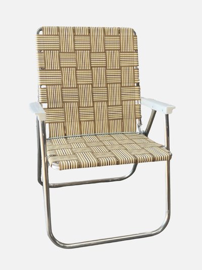 Lawn Chair USA Tan Stripe Magnum Lawn Chair product