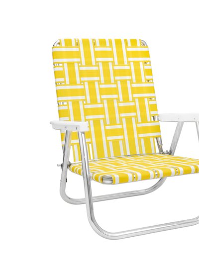 Lawn Chair USA Yellow And White Stripe Beach Chair product