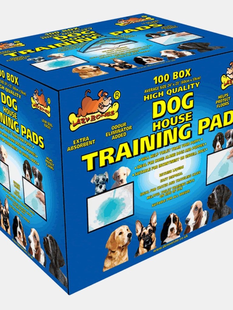Puppy Training Pads Pack of 100 - One Size - Blue/White