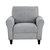 Aleron 37 in. W Round Arm Fabric Straight Chair - Dark Gray