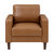 Apollo 33 in.W Square Arm Faux Leather Straight Chair - Brown