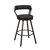 Avignon 40.5 in. Mottled Silver Low Back Metal Frame Swivel Bar Stool with Faux Leather Seat (Set of 2)