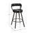 Avignon 40.5 in. Mottled Silver Low Back Metal Frame Swivel Bar Stool with Faux Leather Seat (Set of 2)