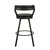 Avignon 40.5 in. Mottled Silver Low Back Metal Frame Swivel Bar Stool with Faux Leather Seat (Set of 2)