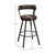 Avignon 40.5 in. Mottled Silver Low Back Metal Frame Swivel Bar Stool with Faux Leather Seat (Set of 2)