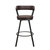 Avignon 40.5 in. Mottled Silver Low Back Metal Frame Swivel Bar Stool with Faux Leather Seat (Set of 2)