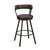 Avignon 40.5 in. Mottled Silver Low Back Metal Frame Swivel Bar Stool with Faux Leather Seat (Set of 2)