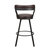 Avignon 40.5 in. Mottled Silver Low Back Metal Frame Swivel Bar Stool with Faux Leather Seat (Set of 2)