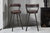 Avignon 40.5 in. Mottled Silver Low Back Metal Frame Swivel Bar Stool with Faux Leather Seat (Set of 2)