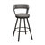 Avignon 40.5 in. Mottled Silver Low Back Metal Frame Swivel Bar Stool with Faux Leather Seat (Set of 2)