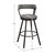 Avignon 40.5 in. Mottled Silver Low Back Metal Frame Swivel Bar Stool with Faux Leather Seat (Set of 2)