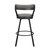 Avignon 40.5 in. Mottled Silver Low Back Metal Frame Swivel Bar Stool with Faux Leather Seat (Set of 2)