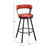 Avignon 40.5 in. Mottled Silver Low Back Metal Frame Swivel Bar Stool with Faux Leather Seat (Set of 2)