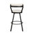 Avignon 40.5 in. Mottled Silver Low Back Metal Frame Swivel Bar Stool with Faux Leather Seat (Set of 2)