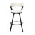 Avignon 40.5 in. Mottled Silver Low Back Metal Frame Swivel Bar Stool with Faux Leather Seat (Set of 2)