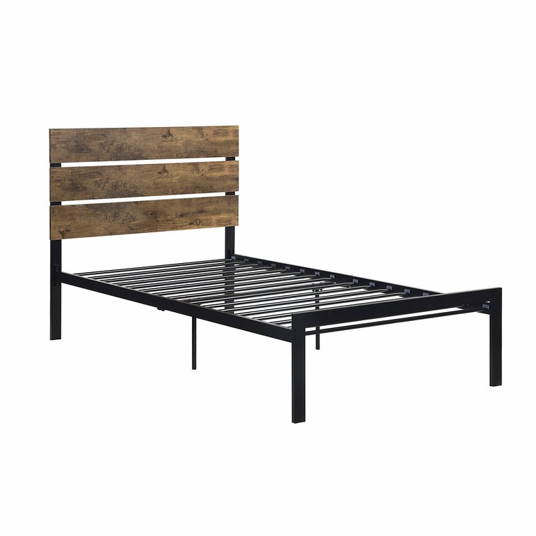 Basseri Black Metal Frame Platform Bed