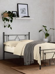 Bevelle Black Metal Frame Platform Bed