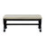 Blanche Brown Wood Frame Black With Fabric Upholstered Cushion Seat Bench - Brown