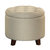 Calera Tufted Storage Ottoman - Beige