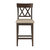 Carlow 42 in. Full Back Wood Frame Bar Stool With Double Cross Back Fabric Seat (Set of 2)